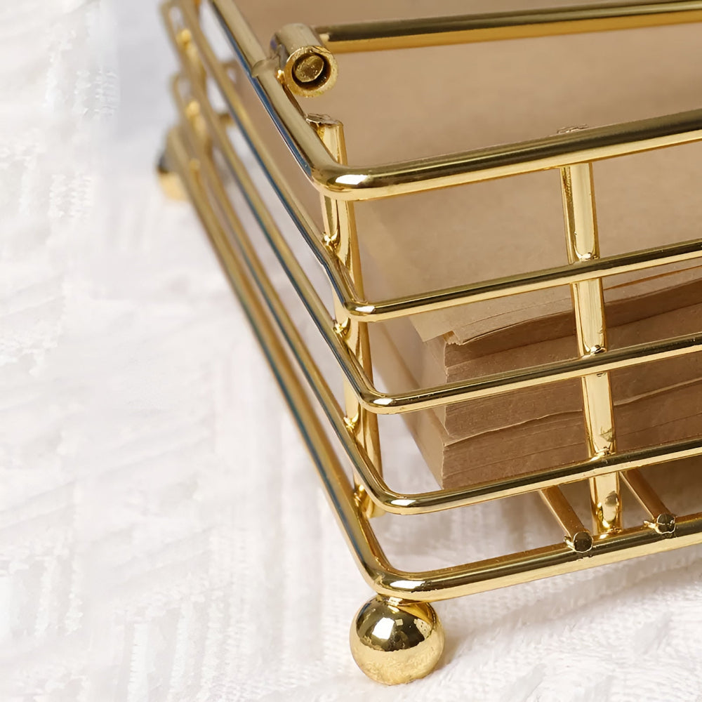 Black Iron Napkin Holder with Modern Matt Finish