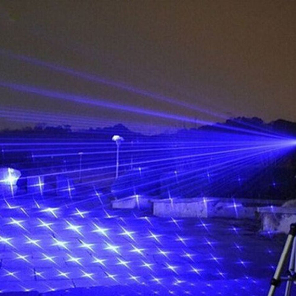Blue Laser Flashlight with Adjustable Focus and Aluminium Housing