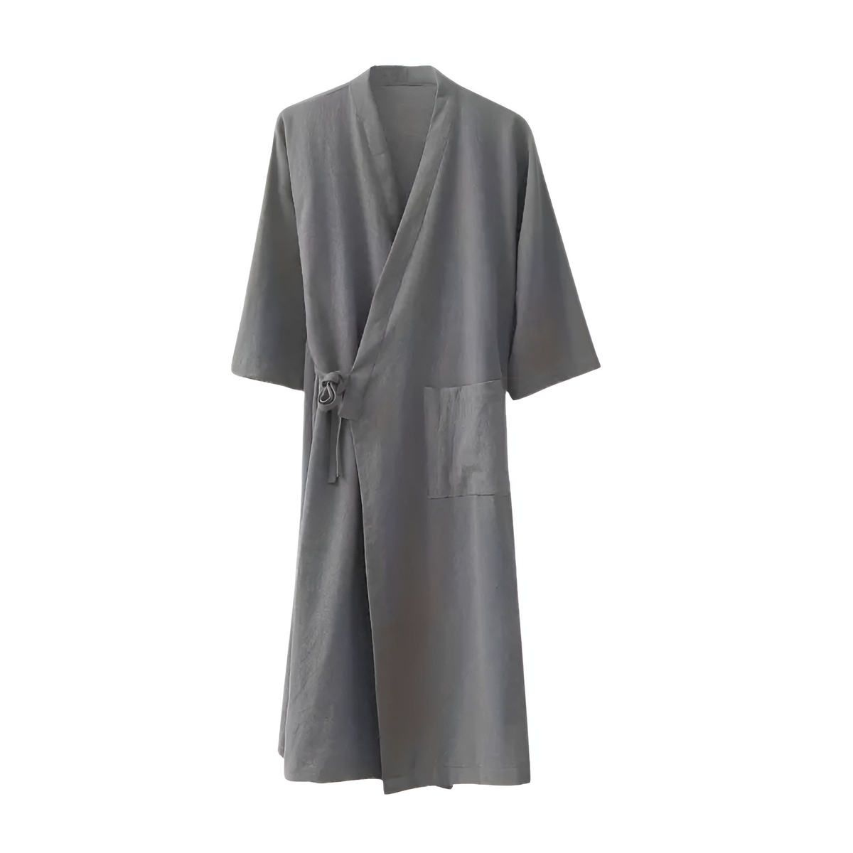 Bohemian 100% Cotton Kimono Robe with Adjustable Waist Belt and Loose Sleeves