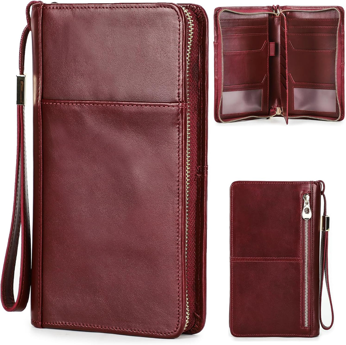 Bonny Luxury Leather Passport Holder RFID Blocking Travel Wallet