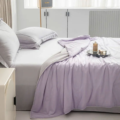 Breathable Cooling Blanket with Lightweight Cotton-Polyester Fabric