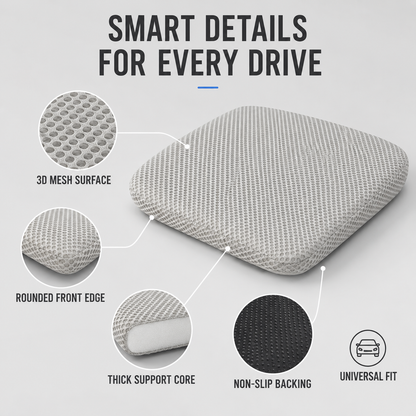 Breathable Honeycomb Car Seat Cushion with Non-Slip Base