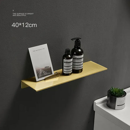 Brushed Aluminium Wall Storage Shelf with Modern Minimalist Design
