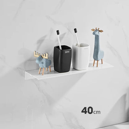 Brushed Aluminium Wall Storage Shelf with Modern Minimalist Design