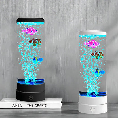 Bubble Fish LED Mood Lamp Calming Light with Water Effect