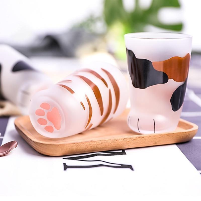 Cat Paw Glass Cup Made from Heat-Resistant Glass