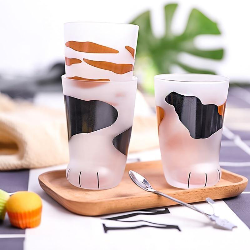 Cat Paw Glass Cup Made from Heat-Resistant Glass