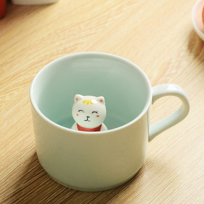 Ceramic Animal Mug with 220 ml Capacity and 3D Design