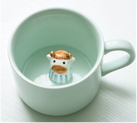 Ceramic Animal Mug with 220 ml Capacity and 3D Design