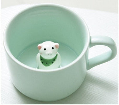 Ceramic Animal Mug with 220 ml Capacity and 3D Design