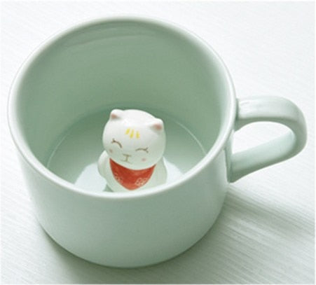 Ceramic Animal Mug with 220 ml Capacity and 3D Design