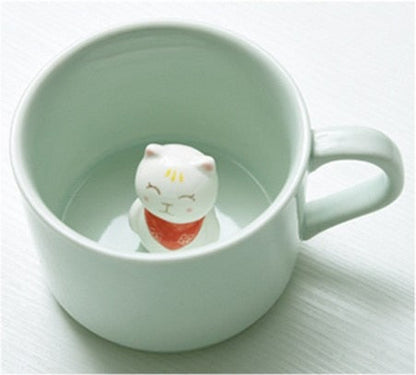 Ceramic Animal Mug with 220 ml Capacity and 3D Design