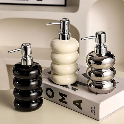 Ceramic Bubble Design Soap Dispenser for Bathroom and Kitchen Countertops