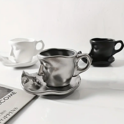 Ceramic Coffee Cup and Saucer Set for Elegant Coffee Moments