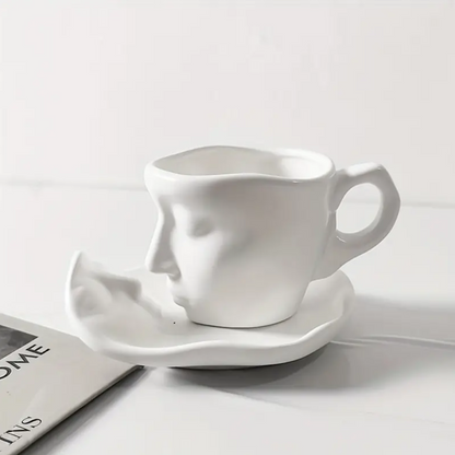 Ceramic Coffee Cup and Saucer Set for Elegant Coffee Moments