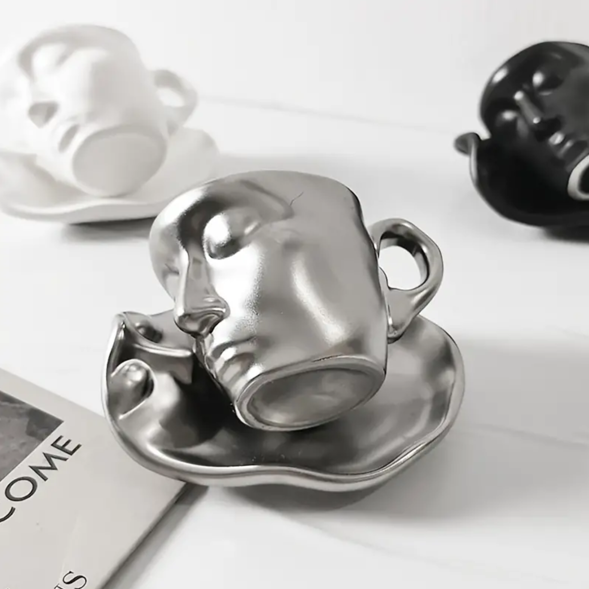 Ceramic Coffee Cup and Saucer Set for Elegant Coffee Moments