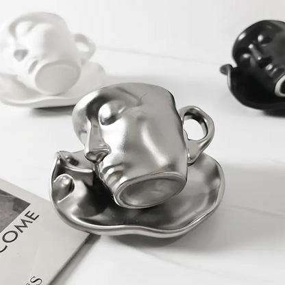 Ceramic Coffee Cup and Saucer Set for Elegant Coffee Moments