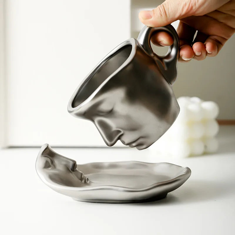 Ceramic Coffee Cup and Saucer Set for Elegant Coffee Moments