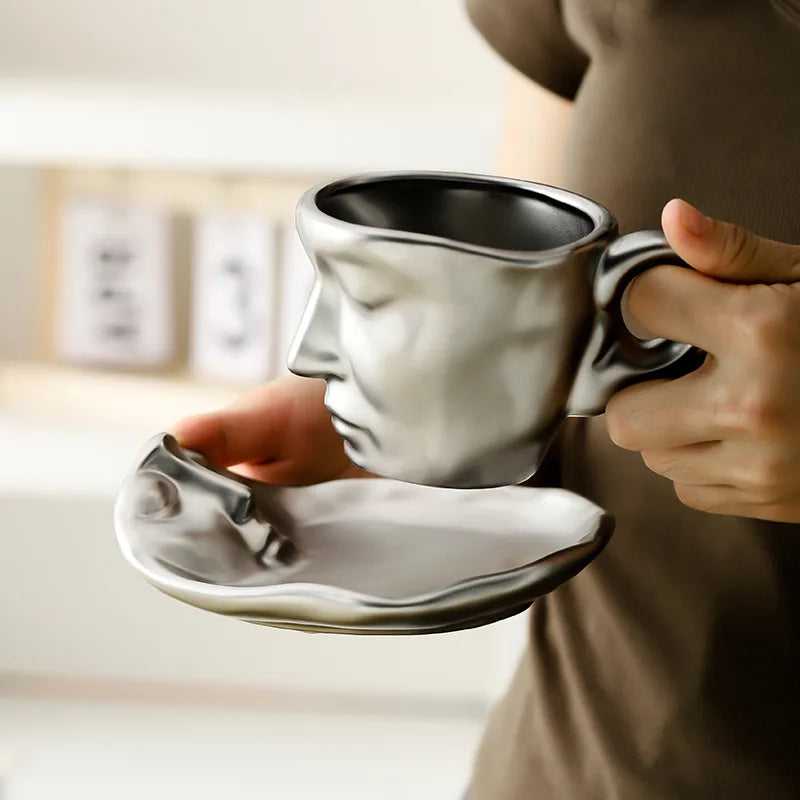 Ceramic Coffee Cup and Saucer Set for Elegant Coffee Moments