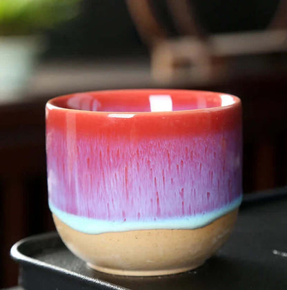 Ceramic Mug with Colourful Splatter Design and Glossy Finish