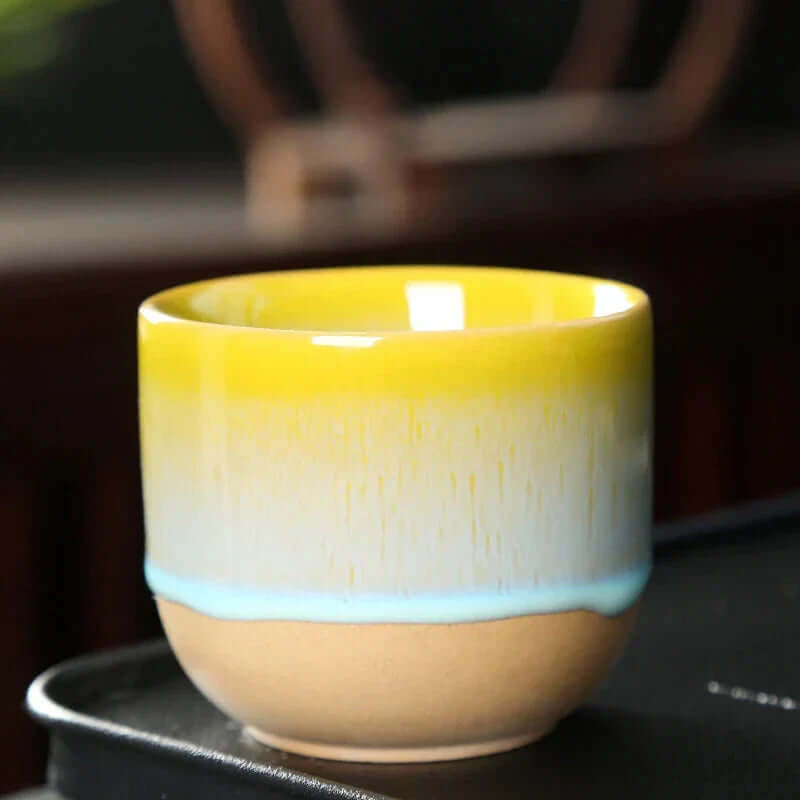 Ceramic Mug with Colourful Splatter Design and Glossy Finish