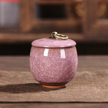 Ceramic Pet Urn for Small Pets, Elegant Memorial Keepsake
