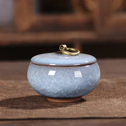 Ceramic Pet Urn for Small Pets, Elegant Memorial Keepsake