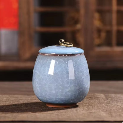 Ceramic Pet Urn for Small Pets, Elegant Memorial Keepsake
