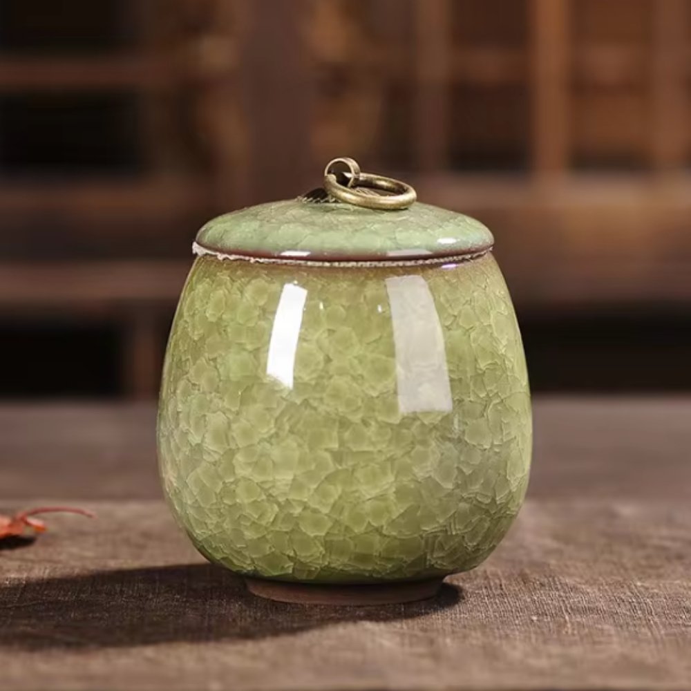 Ceramic Pet Urn for Small Pets, Elegant Memorial Keepsake