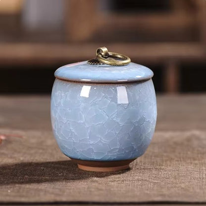 Ceramic Pet Urn for Small Pets, Elegant Memorial Keepsake