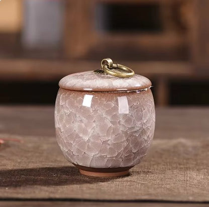 Ceramic Pet Urn for Small Pets, Elegant Memorial Keepsake