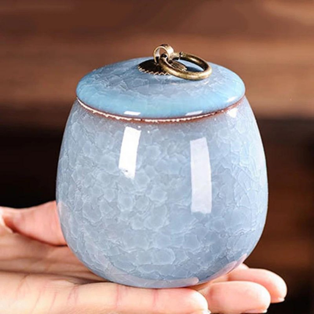 Ceramic Pet Urn for Small Pets, Elegant Memorial Keepsake