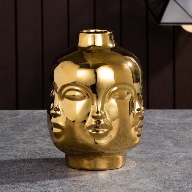 Ceramic Sculptural Vases & Plant Pots with Artistic Face-Inspired Designs