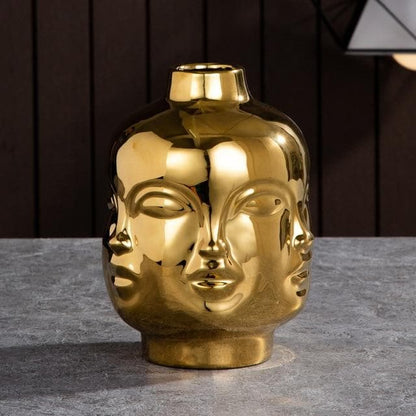 Ceramic Sculptural Vases & Plant Pots with Artistic Face-Inspired Designs