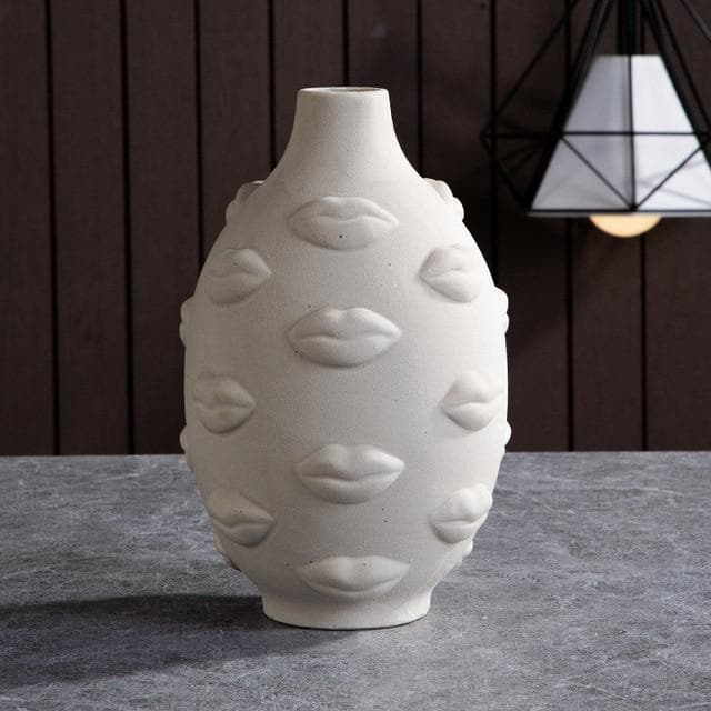 Ceramic Sculptural Vases & Plant Pots with Artistic Face-Inspired Designs