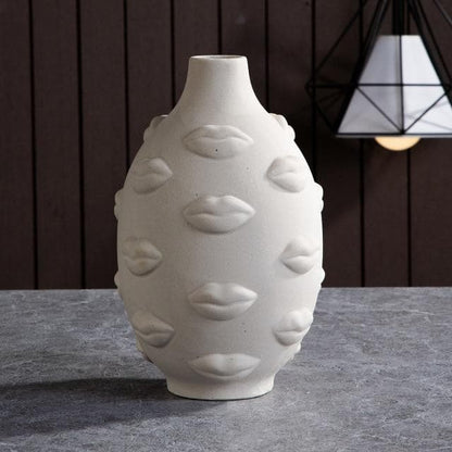 Ceramic Sculptural Vases & Plant Pots with Artistic Face-Inspired Designs