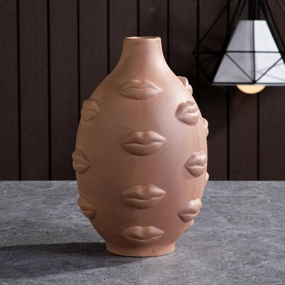 Ceramic Sculptural Vases & Plant Pots with Artistic Face-Inspired Designs