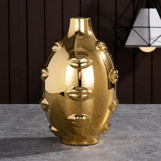 Ceramic Sculptural Vases & Plant Pots with Artistic Face-Inspired Designs