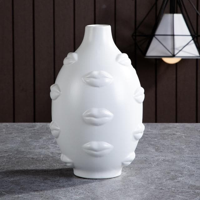 Ceramic Sculptural Vases & Plant Pots with Artistic Face-Inspired Designs