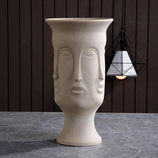 Ceramic Sculptural Vases & Plant Pots with Artistic Face-Inspired Designs
