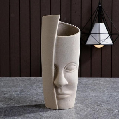 Ceramic Sculptural Vases & Plant Pots with Artistic Face-Inspired Designs