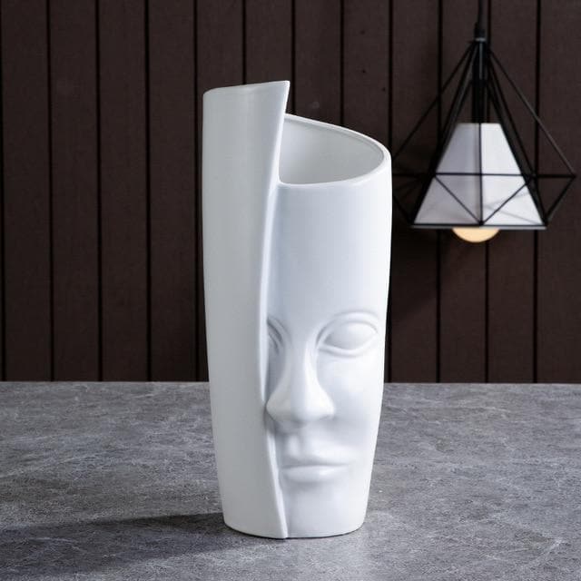 Ceramic Sculptural Vases & Plant Pots with Artistic Face-Inspired Designs