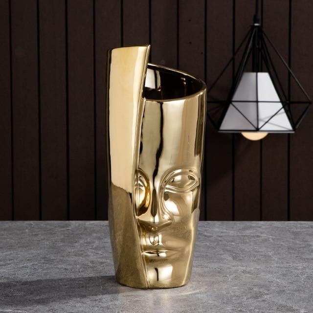 Ceramic Sculptural Vases & Plant Pots with Artistic Face-Inspired Designs