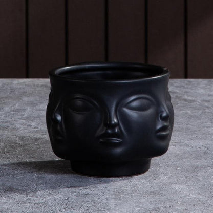 Ceramic Sculptural Vases & Plant Pots with Artistic Face-Inspired Designs