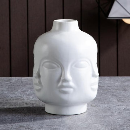 Ceramic Sculptural Vases & Plant Pots with Artistic Face-Inspired Designs