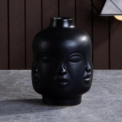 Ceramic Sculptural Vases & Plant Pots with Artistic Face-Inspired Designs
