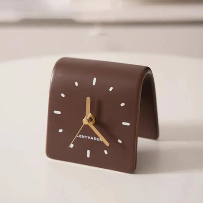 Ceramic Table Clock with Arched Case for Desk and Dresser