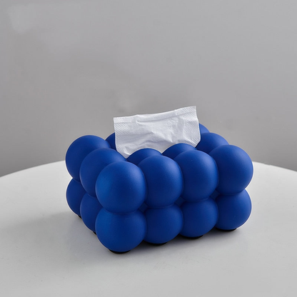 Ceramic Tissue Box with Playful Spherical Design