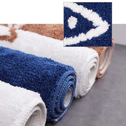 Chenille Bath Mat with Soft Fibres, Moisture Absorption and Non-Slip Backing