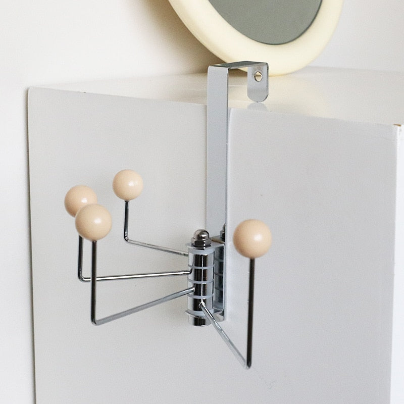 Chrome Finish Over-Door Hook with Colourful Dot Detail